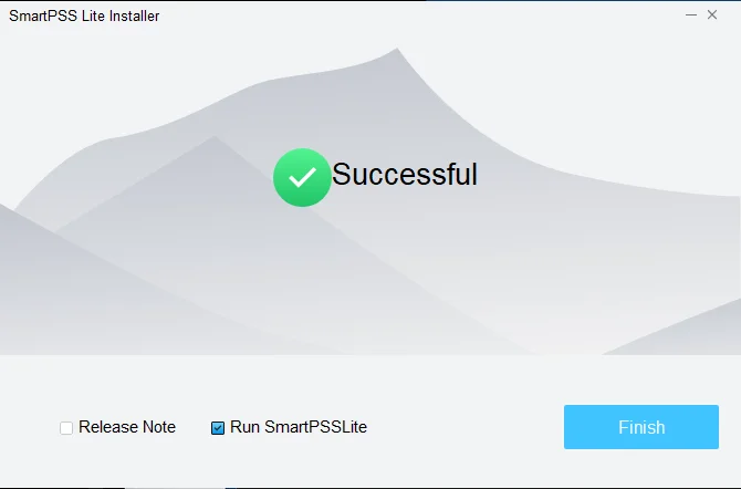 SmartPSS Lite – стартиране след инсталиране Активиране на Run SmartPSSLite за автоматично стартиране на програмата